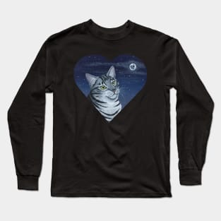 Silver Tabby Cat Long Sleeve T-Shirt